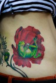 beauty waist can be seen frog tattoo pattern pictures