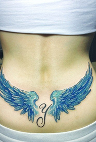 beauté taille belle belle couleur ailes modèle de tatouage