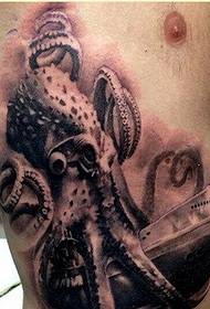 modes personības puses vidukļa astoņkāju tetovējuma modeļa ieteicamais attēls