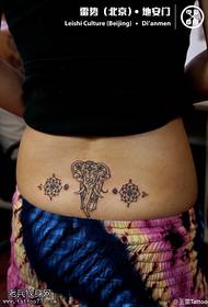 Simple and beautiful baby elephant tattoo pattern