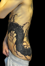 męski talia czarny duży tatuaż 69536-talia seksowny wzór lilii anioł tatuaż