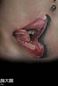 waist mouth tattoo pattern