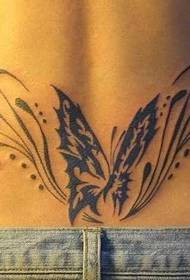 vidukļa sievietes tauriņa tetovējuma raksts