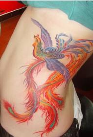beautiful side waist fine looking phoenix tattoo pattern picture