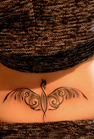 krásny pás čierny fénix tetovanie