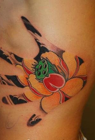 model alternativ de tatuaj de lotus de palmier