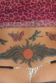 midje sommerfugl og øyenstikker tatovering