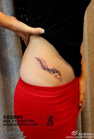 a fluttering feather tattoo pattern