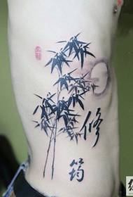 talia boczna tatuaż Qingya Cuizhu