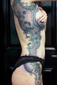 ໃຫ້ການເຮັດວຽກກ່ຽວກັບ tattoo lace waist ຂອງແອວ
