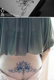 woman's waist and beautiful point of the Vatican tattoo pattern