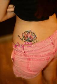 pink small crown fashion tattoo picture