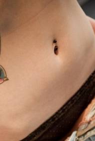 girl waist color swallow beautiful tattoo pattern picture