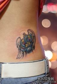 beautiful waist fashion beautiful crown tattoo pattern