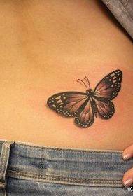 краса талії красиві поп-метелик татуювання візерунок