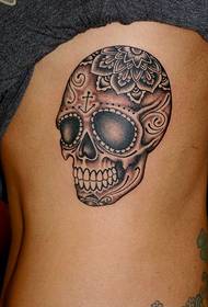 recommended an inner black and white skull tattoo picture