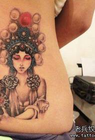 Tattoo-showbar oanrikkemandearre in tattoo-patroan fan waist blom