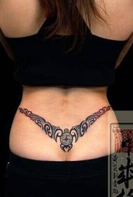 female Mid-rise beautiful tattoo totem pattern to enjoy the picture