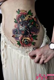 Талія творчі очі троянди татуювання