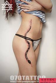 bočni struk totem zmija pismo tetovaža uzorak