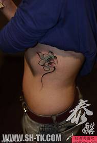 mannlig midje personlighet farge lotus tatovering mønster