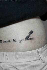 Imaginea de tatuaj a recomandat un model de tatuaj în creion cu litere