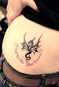 imagen del patrón del tatuaje del dragón del tótem de la cintura