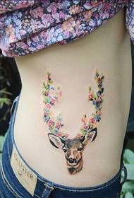 waist creative sika deer tattoo picture