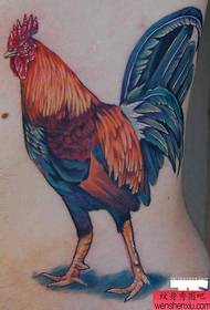 waist a creative chicken tattoo work