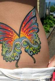 szépség derék népszerű pillangó szárnyak tetoválás minta