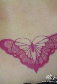 Keçan Modela Tattoo ya Lace Butterfly û Gewre Zêrîn