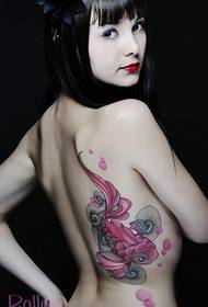 womanена половината боја риба тетоважа работи 71962- фигура за тетоважа препорача женски тенок тетоважа за паун