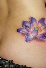 beauty waist color lotus tattoo pattern