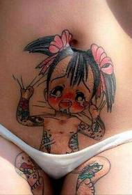 sexy girl waist naughty doll doll model pattern tattoo