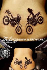 tylna talia Popularny klasyczny wzór tatuażu motocyklowego