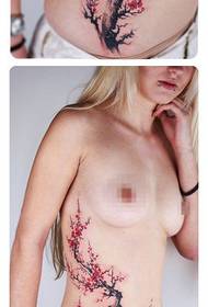 beauty waist beautifully popular plum tattoo pattern