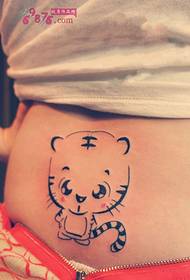 söpö Xiaomeng Tiger vyötärö tatuointi kuva