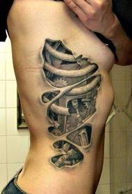 Side Waist Alternative Organ Tattoo Picture