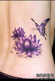 papilio lotuso tatuaje ŝablono