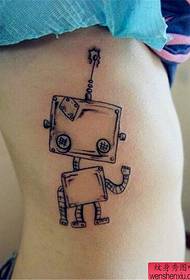 Таттоо схов пицтуре Препоручи тетоважу малог робота са девојком у струку