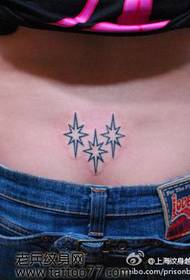 beauty waist totem star tattoo pattern