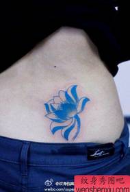 beauty waist beautiful beautiful color lotus tattoo pattern