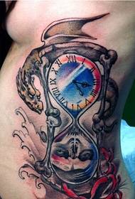 Tempu di creazione 沙 hourglass picture apprezzamentu di tatuaggi
