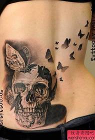 waist skull tattoo works