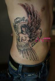 man sexy angel waist tattoo picture