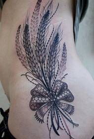 hermoso lateral arco hermoso patrón de tatuaxe de tatuaje