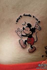 talia kreskówka wzór tatuażu Myszka Miki