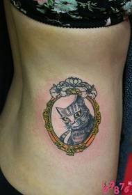 spogulis mazs jauks kaķa vidukļa tetovējuma attēls 71043-Seksīga vidukļa modes tetovējuma attēls