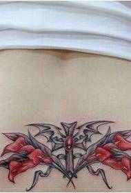 skin white beauty waist red trumpet tattoo pattern picture