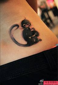 trabalhos de tatuagem de macaco de tinta de cintura